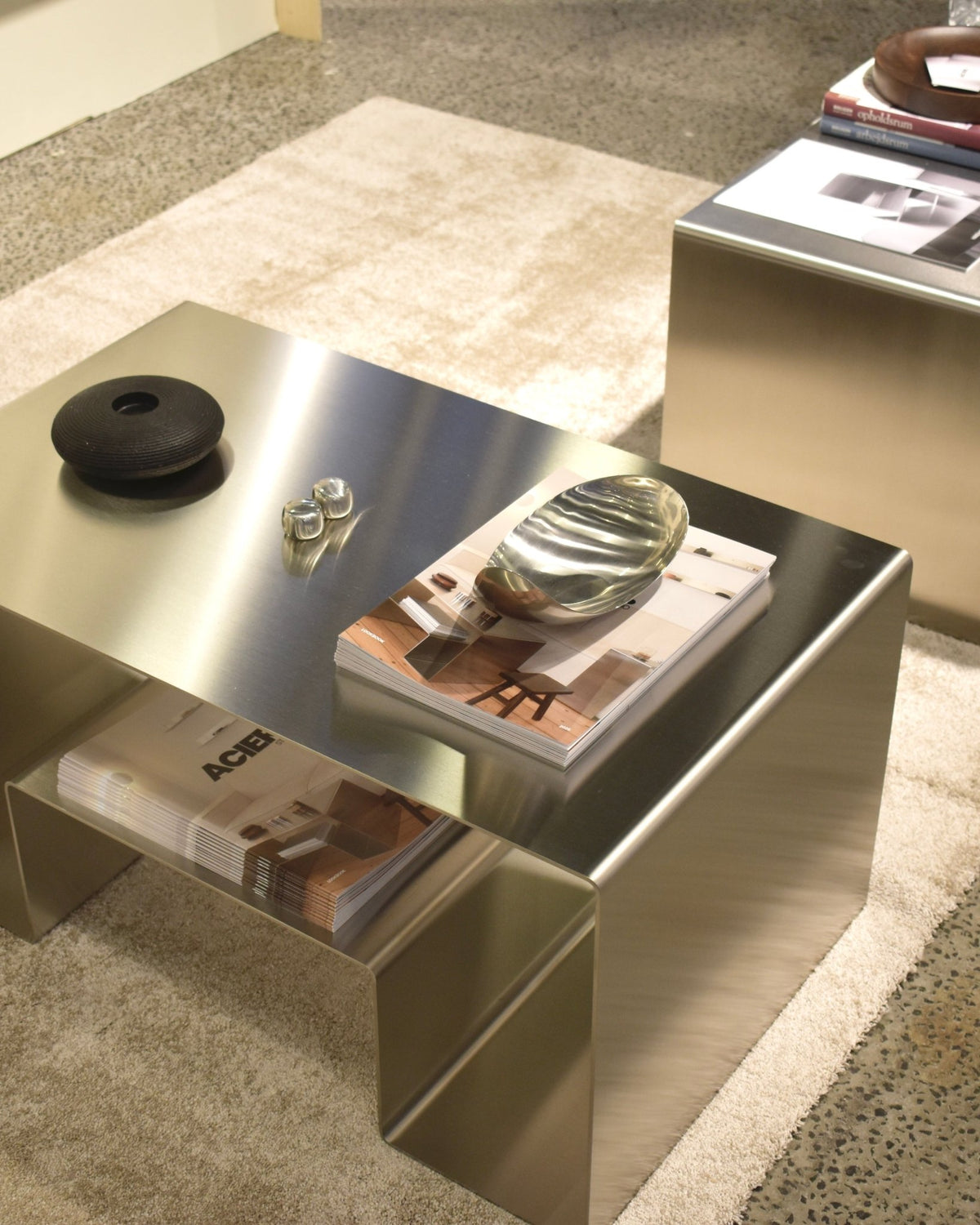 SOFATISCH AUS STAHL UPPSALA - Acier Studio
