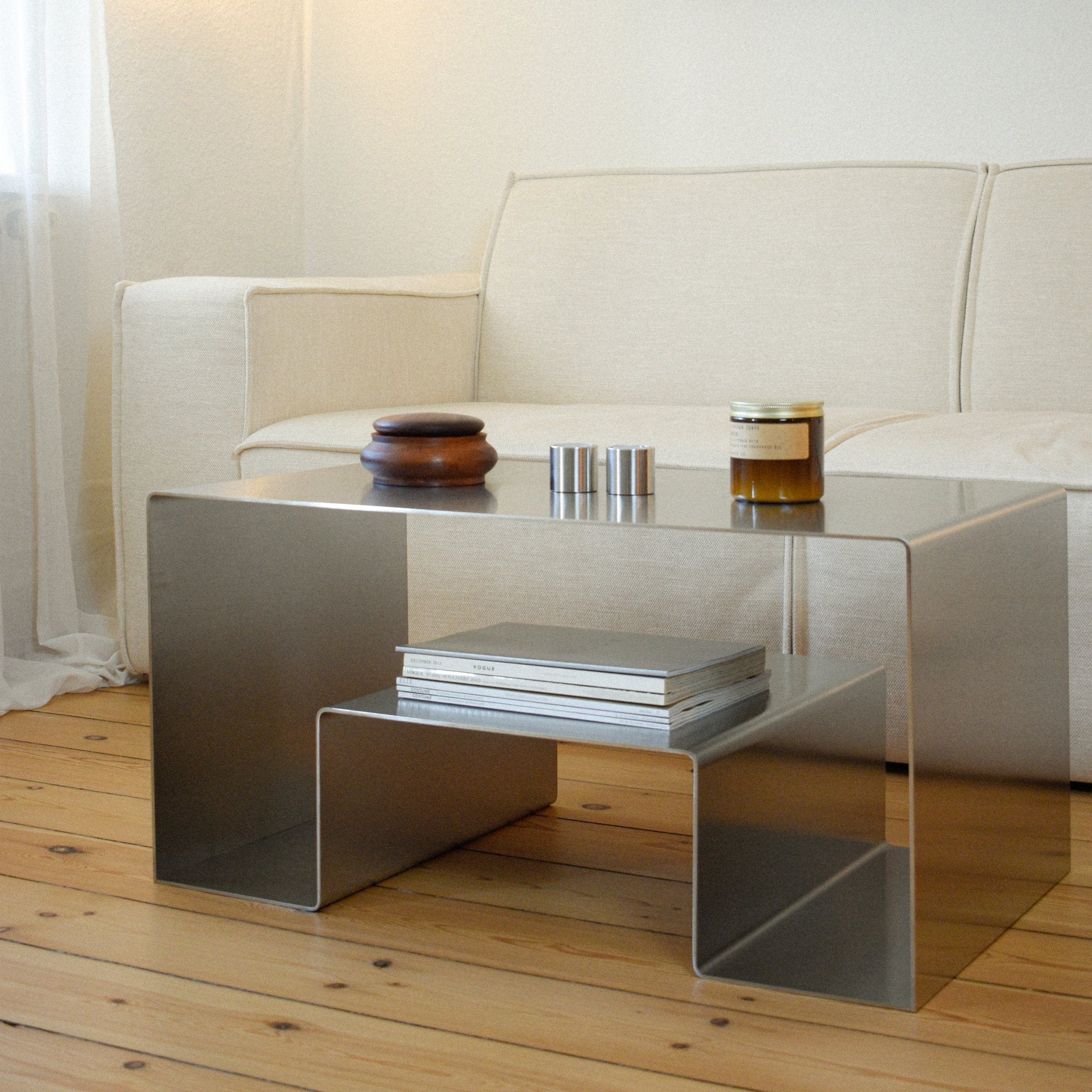 SOFATISCH AUS STAHL UPPSALA - Acier Studio